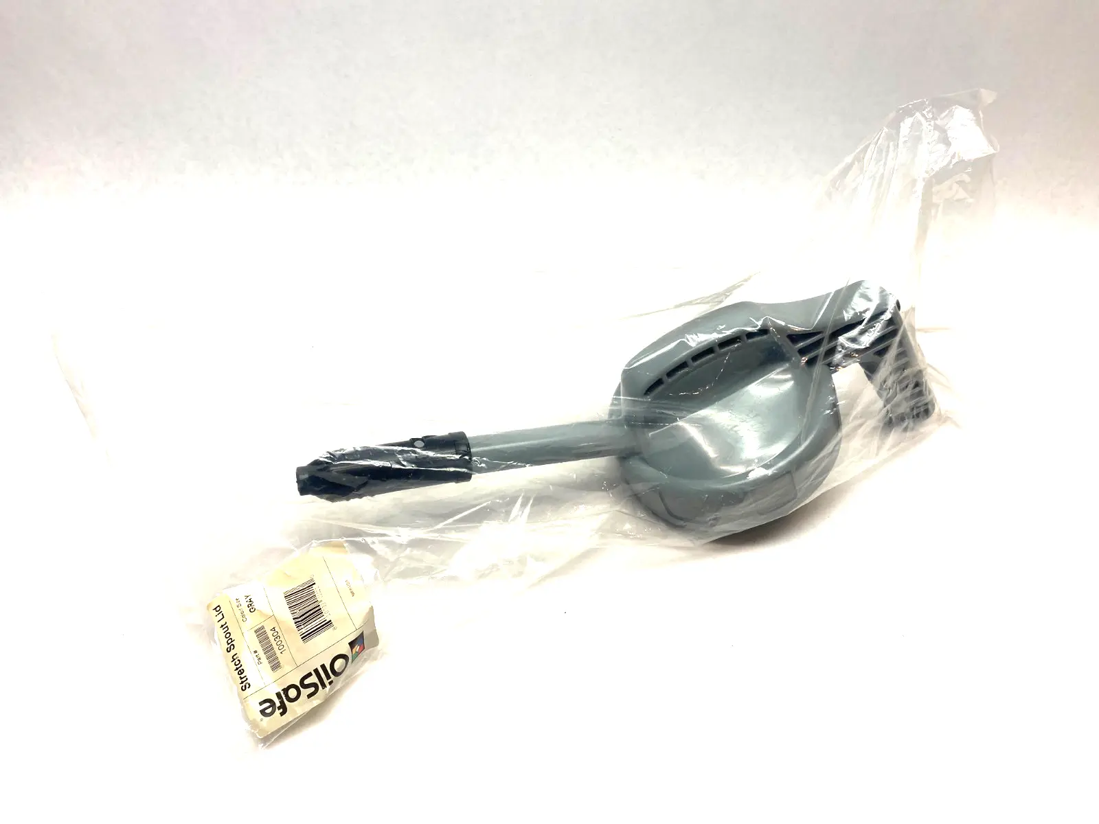 NEW OILSAFE STRETCH SPOUT LID, GRAY