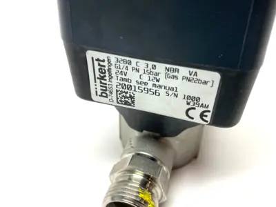 USED BÜRKERT PROPORT. GLOBE VALVE 3280-CM-03,0BBVAGM82-024DC12-10-B4-1I-IX