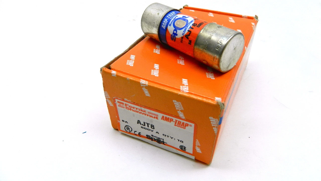 Ferraz Shawmut AJT8 Amp-Trap Dual Element Time Delay Fuse 8 Amp 600V
