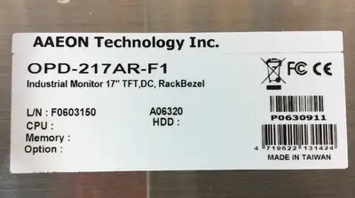 USED AAEON TECHNOLOGY OPD-217AR-F1