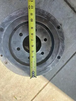 PHASE 2,  12" 3-Jaw Chuck 4" Hole Self Centering Jaws
