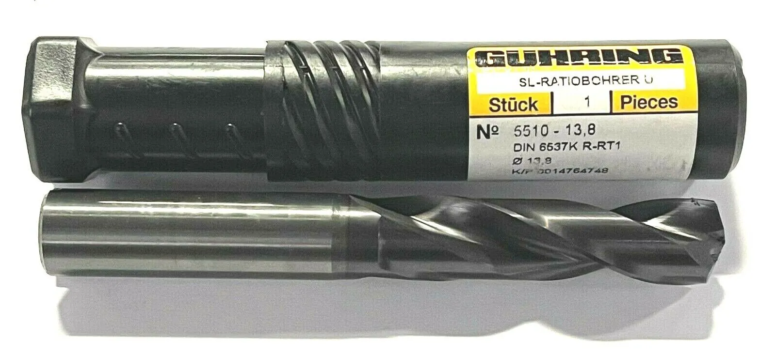 Guhring 13.8mm High Performance Solid Carbide Drill 3xD nano-FIREX Coolant Thru