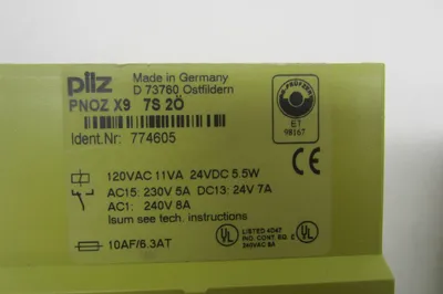 USED PILZ PNOZ-X9-7S/2O SAFETY RELAY PNOZX97S2O