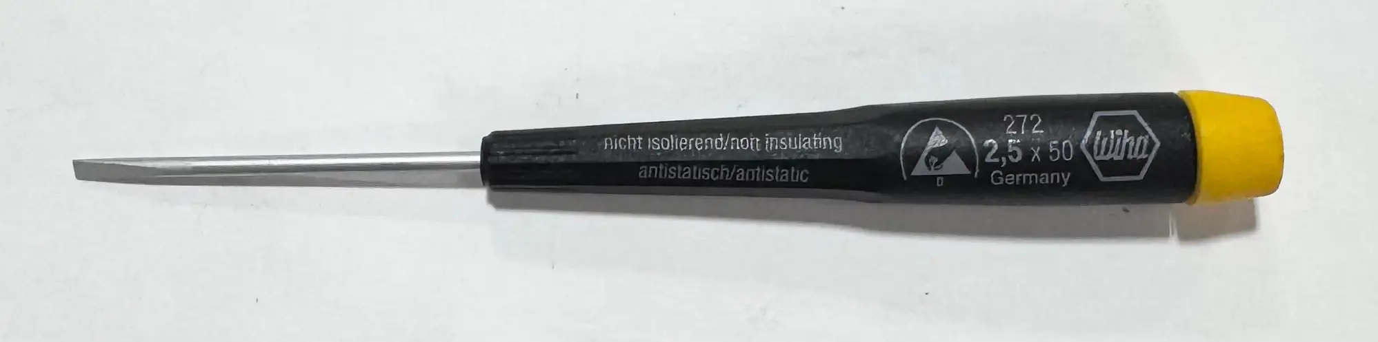 Wiha 2.5mm x 50mm Precision ESD Slotted Screwdriver