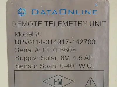 Anova Dataport Differential Pressure Sensor w/DataOnline Remote Telemetry Unit