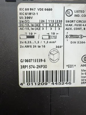 Siemens 3RN1011-2BB00 3RP1574-2NP30 Electrical/PLC/Automation | ESS Industrial Equipment Sales (9)