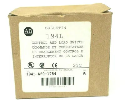 NEW ALLEN BRADLEY 194L-A20-1754 CONTROL AND LOAD SWITCH 194LA201754