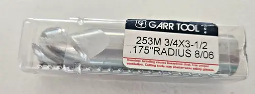 GARR Tool 3 Flute 3/4" x 3-1/2 End Mill Solid Carbide .175" Radius 253M