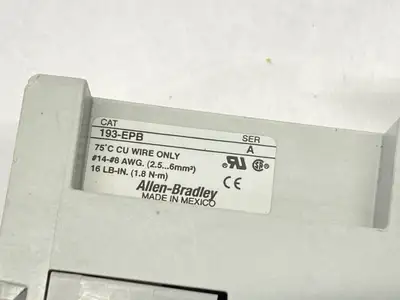 USED ALLEN-BRADLEY SER C IEC OVERLOAD RELAY 0.2-1A W/ 193-EPB PANEL MOUNT