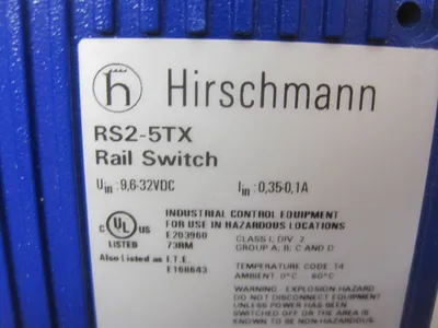 HIRSCHMANN RS2-5TX RAIL SWITCH RS25TX