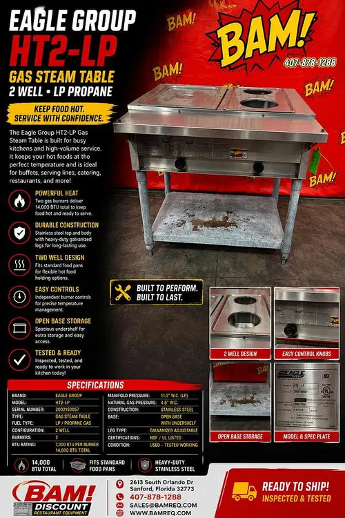 Used EAGLE GROUP HT2-LP Bakery Equipment Florida US | BAM Discount Restaurant Equipment #1110507
