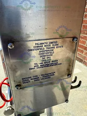 USED PALAMATIC PALPHARMA TIP AIR OPERATED PORTABLE DRUM TILTER / LIFT SWL 100 KG