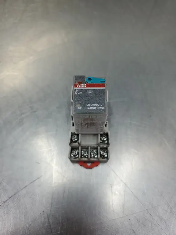 Used ABB CR-M024DC4L 24VDC Interface Relays w/Connector Base Relays & Switches | Palmetto Automation #1156088