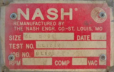 SPC9260  Pump CL 2002 Nash vacuum pump CS