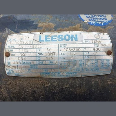 Leeson 0.5 hp Electric Motor