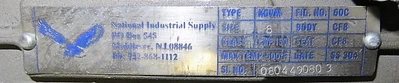 NIS 8"-150 Knife Gate Valve Air Operated 316 Stainless , Unused Condition