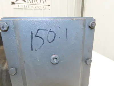 Boston Gear Worm Gearbox 150:1 Ratio Double Reducer 12rpm 182T Dual Shaft Output