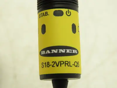 Banner S18-2VPRL-Q5 Photoeye Sensor Receiver 18mm 10-30VDC