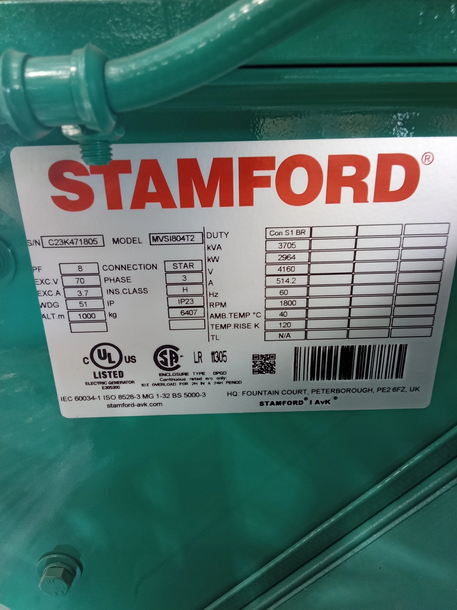 New | in-Stock STAMFORD MVS I 804T2 Generator Parts Texas US | Apollo Electric #1514345