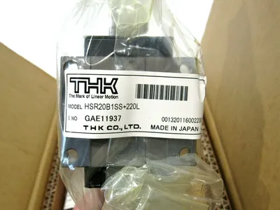 LOT OF 2 NEW THK HSR20B1SS+220L LINEAR BEARING & RAIL HSR20B1SS220L