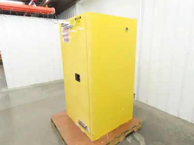 Justrite 896000 Flammable Safety Cabinet 60 Gallon Yellow Flammable Liquid