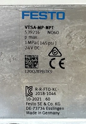 NEW Festo VTSA-MP-NPT