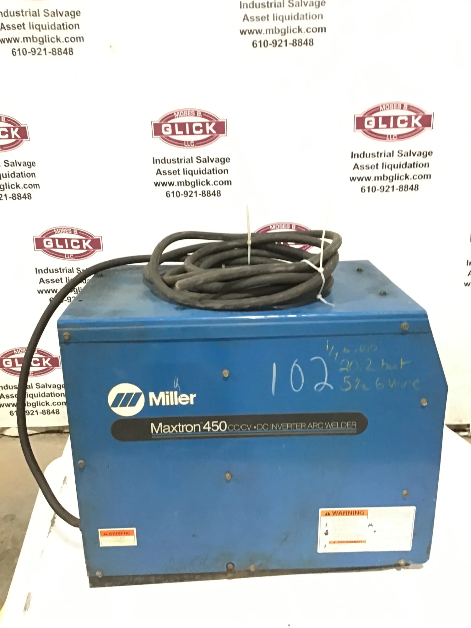 Miller Maxtron 450 CC/CV DC Inverter Arc Welder 3PH
