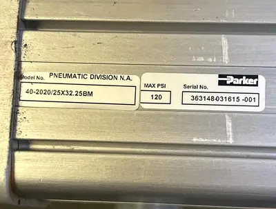 Used PARKER 40-2020/25X32.25BM Pneumatic Cylinders Ohio US | Surplus Asset Holdings #1226082