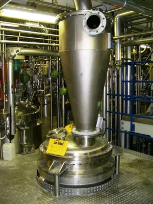 Ferrum DSZ-O 1250/630 ATEX perforate basket centrifuge, 316L SS.