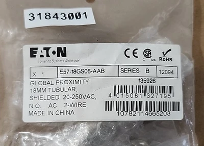 New | in-Stock Eaton E57-18GS05-AAB Proximity Sensors Indiana US | J&J Industrial Supply #512688