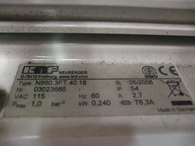 USED KNF NEUBERGER N860.3FT.40.18