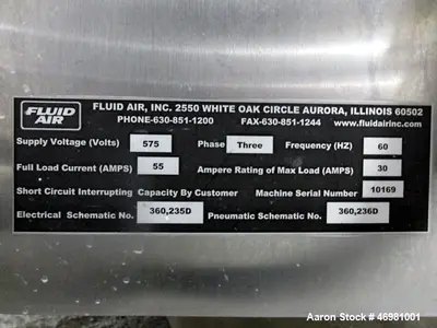 Used FLUID AIR 0020 Fluid Bed Dryers Illinois US | Aaron Equipment #84882
