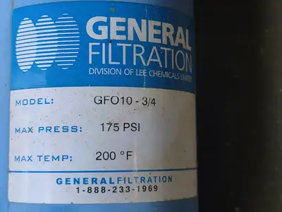 USED GENERAL FILTRATION GFO10-3/4