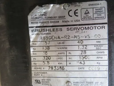 Used PACIFIC SCIENTIFIC R88GENA-R2-NS-VS-00 Servo Motors Texas US | Aucto #1307245