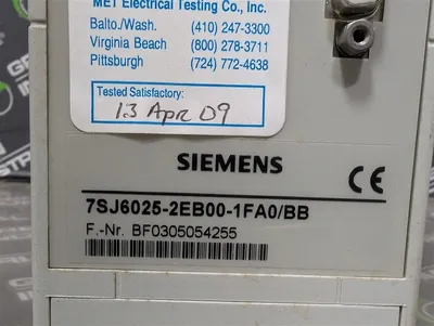 Siemens 7SJ6025-2EB00-1FA0/BB SIPROTEC Overcurrent Relay Module Used