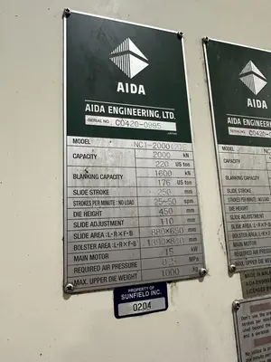 USED AIDA CO420-0995