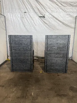 36" WIDE X 60" TALL X 24" DEEP T-SLOTTED ANGLE PLATE SET. STOCK # 0222426