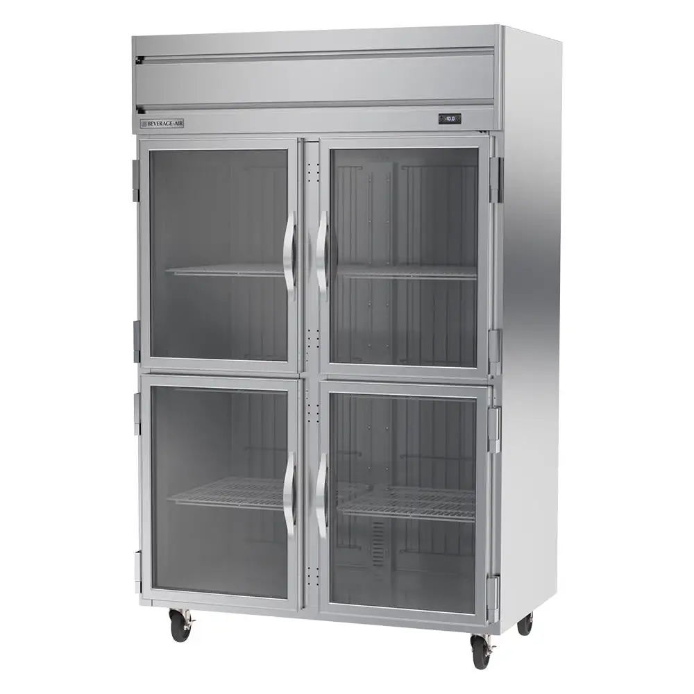 Beverage-Air HFP2HC-1HG 52" Horizon Series Two Section Reach In Freezer, (4) Left/right Hinge Glass Doors, 115v