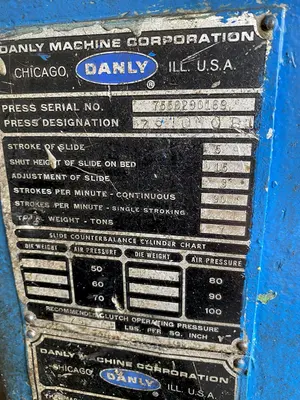 USED DANLY 75 TON