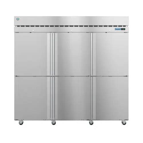 Hoshizaki R3A-HS Steelheart 82 1/2" Three Section Reach In Refrigerator, (6) Left/Right Hinge Solid Doors, 115v