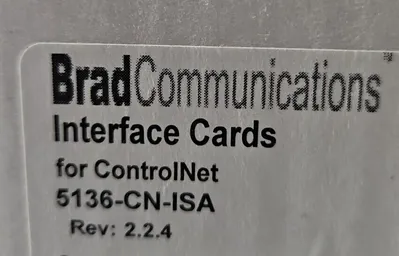 Brad Comm. 5136-CN-ISA ControlNet ISA Bus Com. Module Interface Card. 3C-5