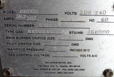 Used BELSHAW C600G Donut Equipment California US | BakeryEquipment.com #1554598