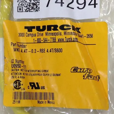 NEW TURCK ELEKTRONIK WKE 4.4T-0.2-RSE 4.4T/S600