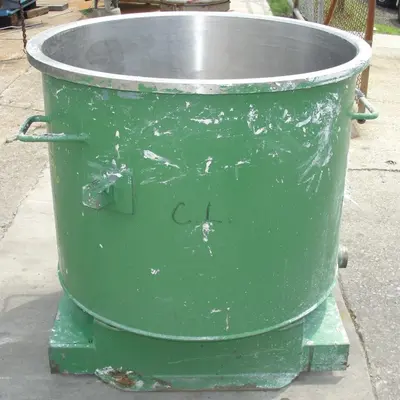 SPC6796  Mixer and Blender 125 gallon Ross change can Stainless Steel 39.25" inside diameter 31.5" inside height