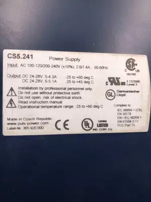 PULS CS5.241 Switching Power Supply 100-120/200-240VAC 24-28VDC