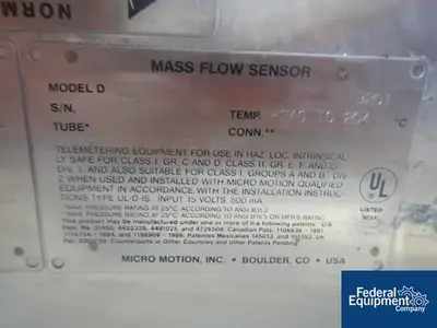 USED Micro Motion Micro Motion Flow Meter, Model DS 150, S/S