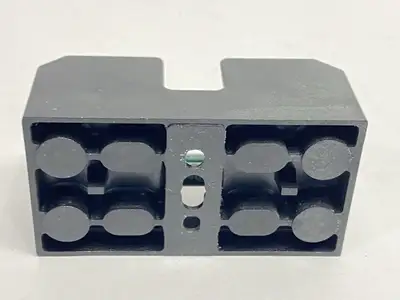USED BUSSMANN 2-POLE MIDGET FUSE BLOCK 30A 600V W/ TRON FNQ-3 FUSES