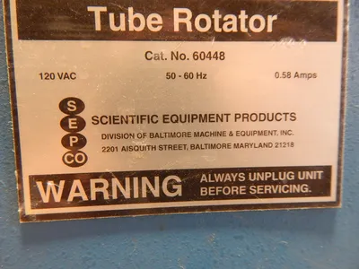 USED SCIENTIFIC EQUIPMENT TUBE ROTATOR TUBE ROTATOR