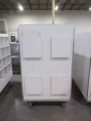 WHITE ROLLING WAREHOUSE CARTS