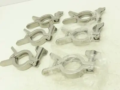 Dixon 13MHHM-Q100150 Squeeze Clamp Sanitary SS 1" to 1-1/2" Pipe Lot of 6